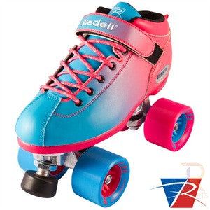 Riedell Dart Blue & Pink Ombre Skates - Momma Trucker Skates