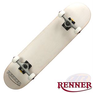 Renner Pro Series Complete Skateboard 7 Ply, Virus Trucks, Abec 9 - White - Momma Trucker Skates