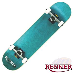 Renner Pro Series Complete Skateboard 7 Ply, Virus Trucks, Abec 9 - Blue - Momma Trucker Skates