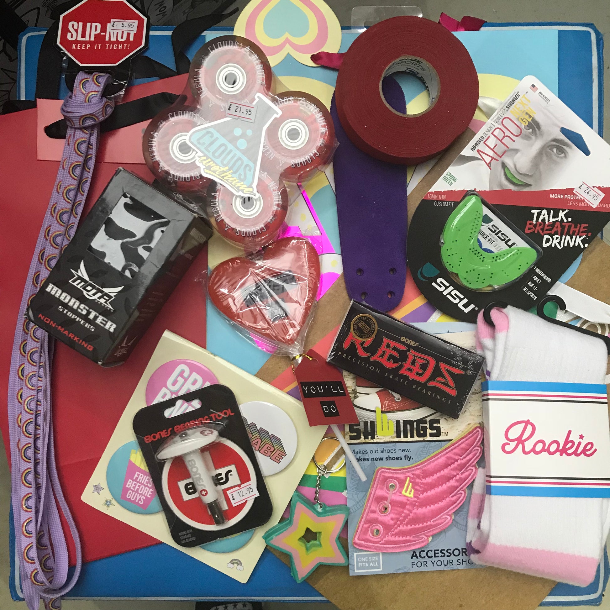 Deluxe Roller Derby Skater Pre-filled Gift Bag Christmas Stocking - Momma Trucker Skates