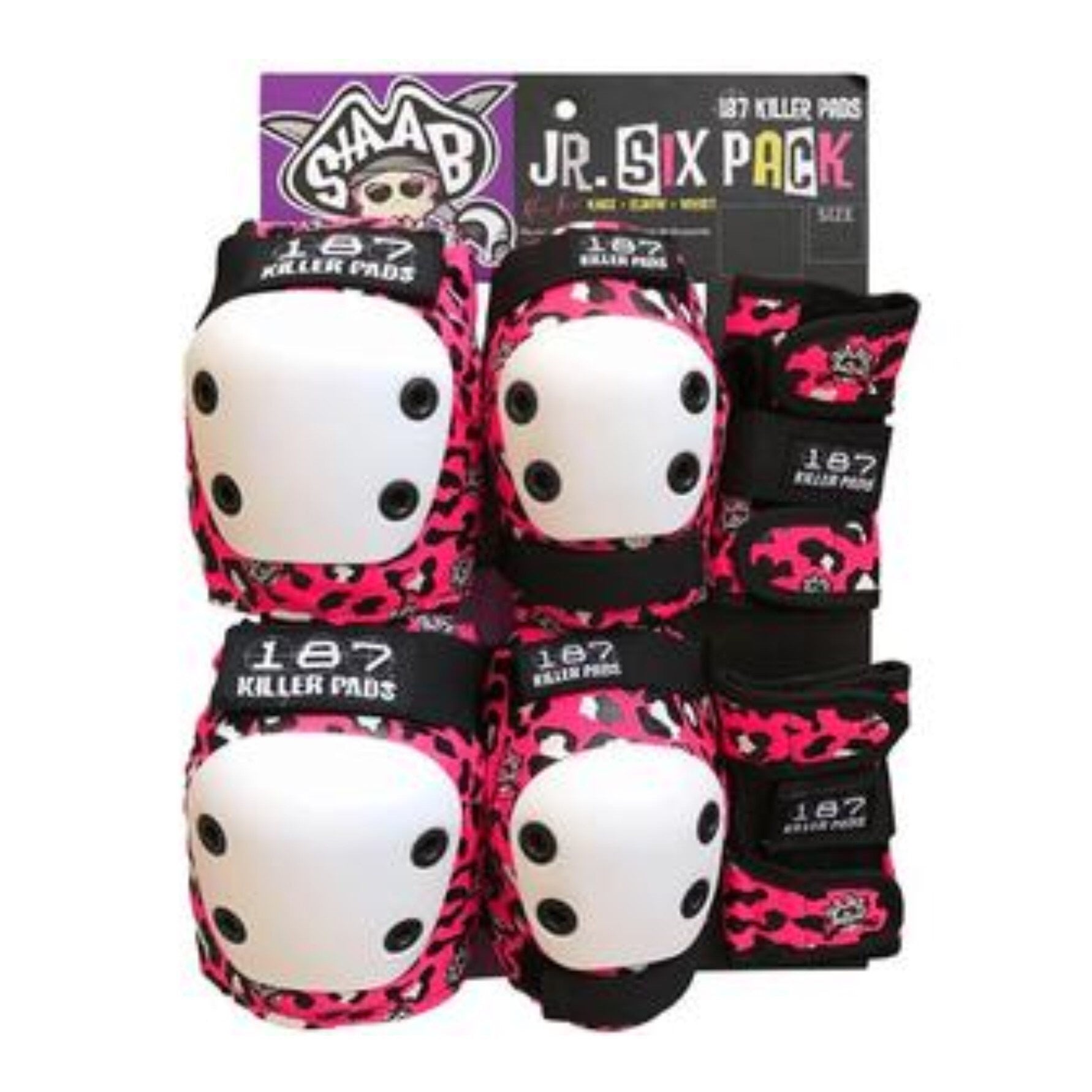 187 Pad Set JR. Six Pack Leopard - All Colours! - Momma Trucker Skates