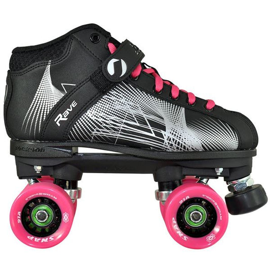 Jackson Rave Black/Silver Roller Derby Skates Assmbly Model - Momma Trucker Skates