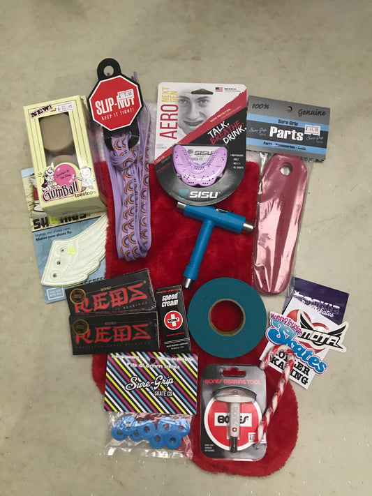 Deluxe Roller Derby Skater Pre-filled Gift Bag Christmas Stocking - Momma Trucker Skates