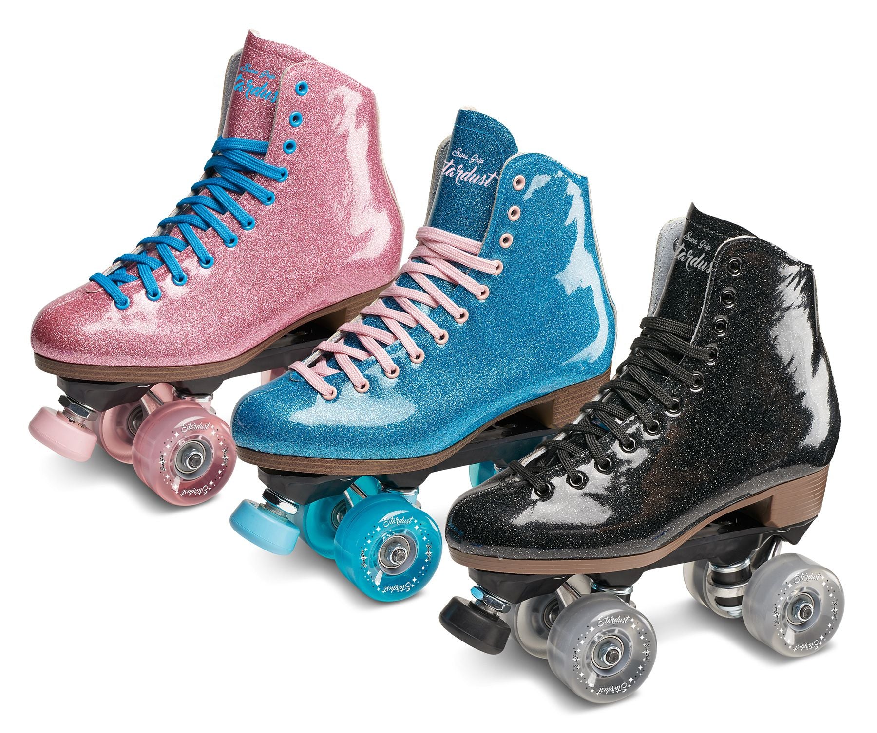 Suregrip Blue Glitter Stardust Quad Skates - Momma Trucker Skates